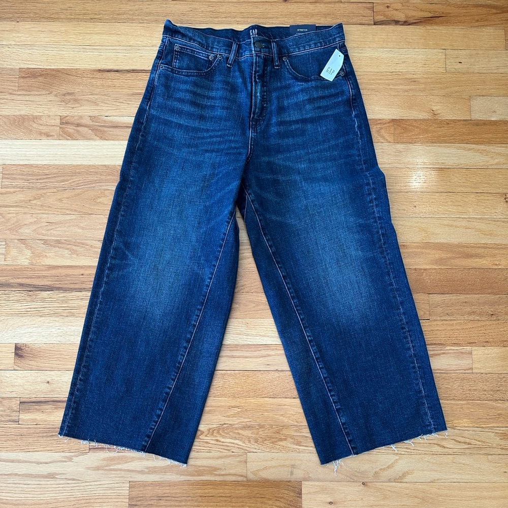 GAP Women’s High Rise Wide-Leg Ankle length Denim Jeans Size 12 / 31 NWT